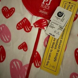 PJ Place Kids Pajama Set - Red and Pink Heart Design